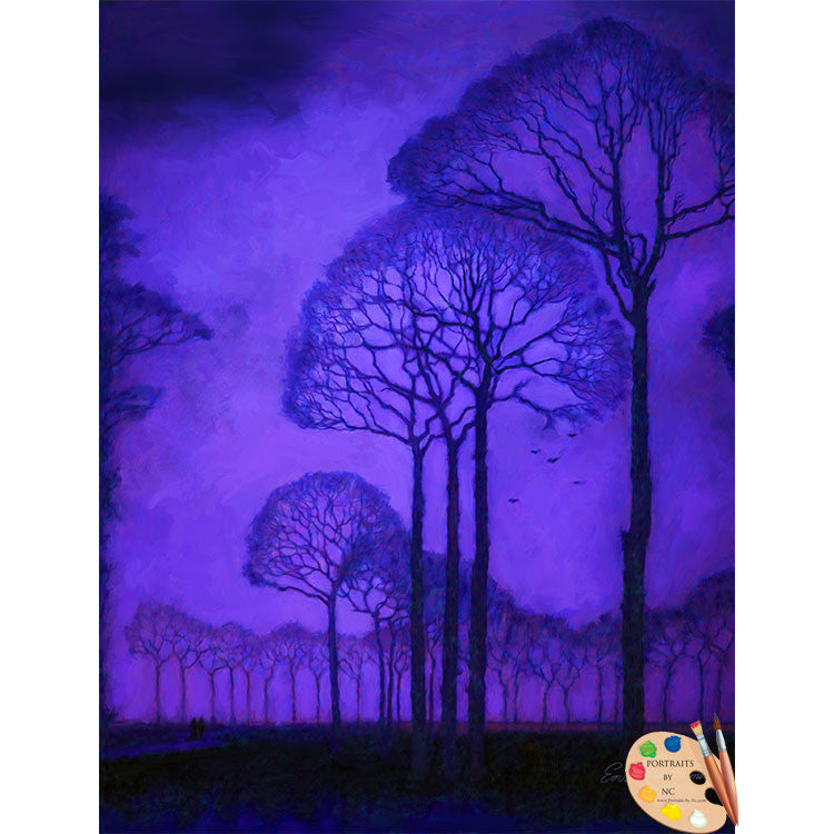 Painting of Trees Twilight 270 - Portraits by NC