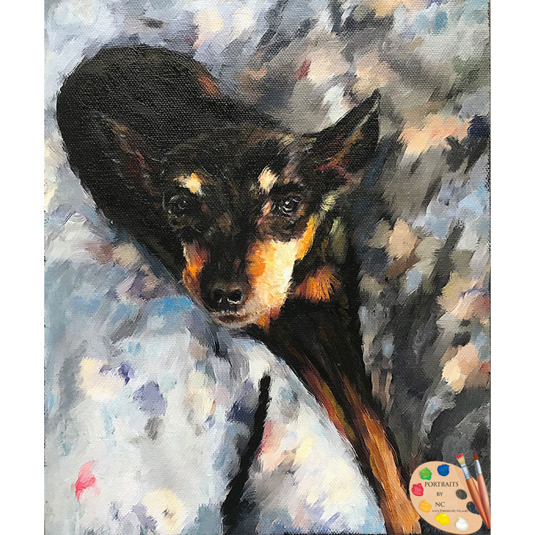 Pinscher Dog Painting 500