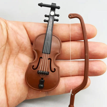 Violon miniature - Accessoire de maison de poupée - Instrument miniature