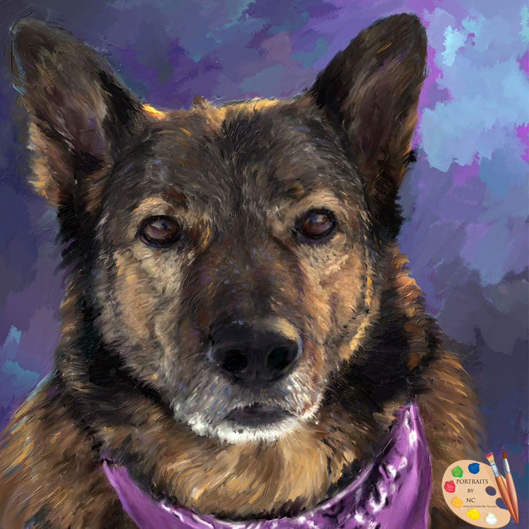 German Shepherd Painting 259