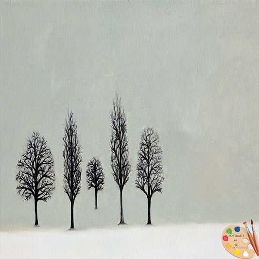 Winter Trees Painting