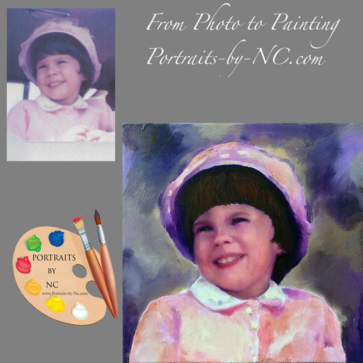 Child Portrait from Old Photo 592 - Portraits by NC