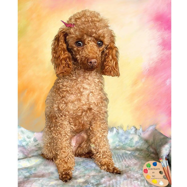 Poodle Dog Painting 444