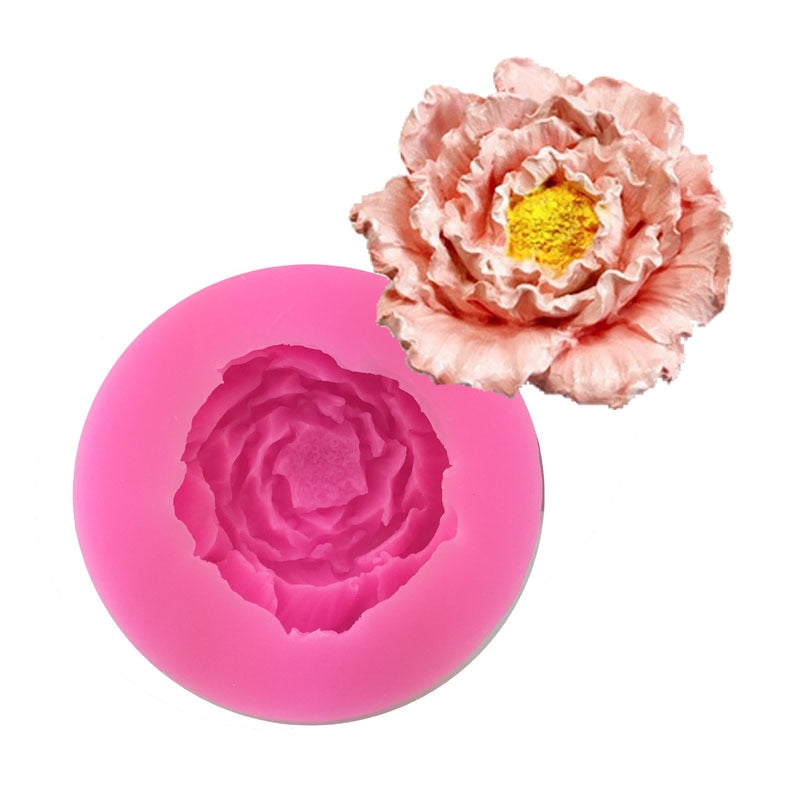 Peony Flower Silicone Mold  Suitable Crafting