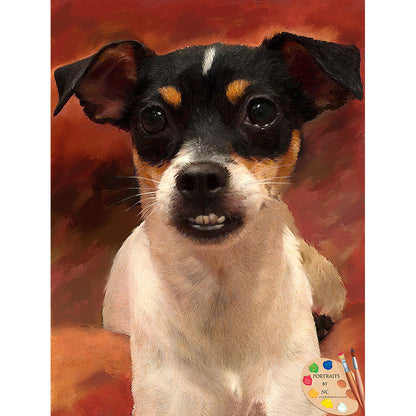Rat Terrier Dog Painting 481