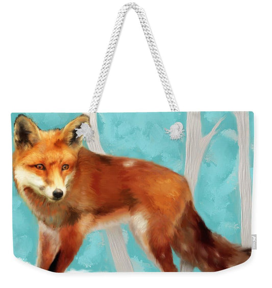 Red Fox Weekender Tote Bag