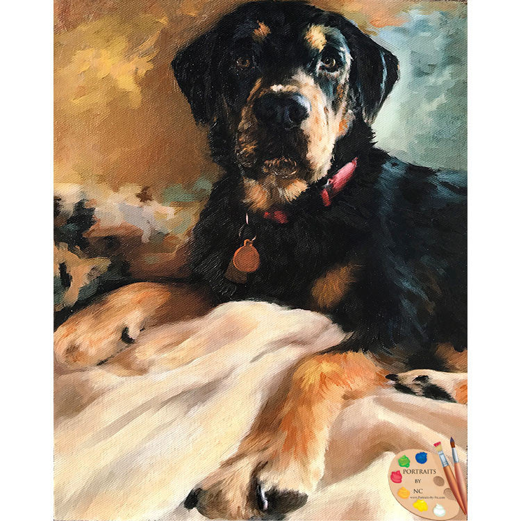 Rottweiler Dog Painting 509