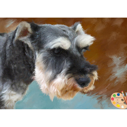 Schnauzer Dog Painting 323