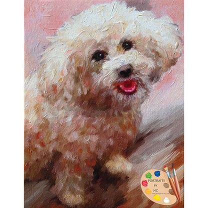 Schnoodle Dog Painting 522
