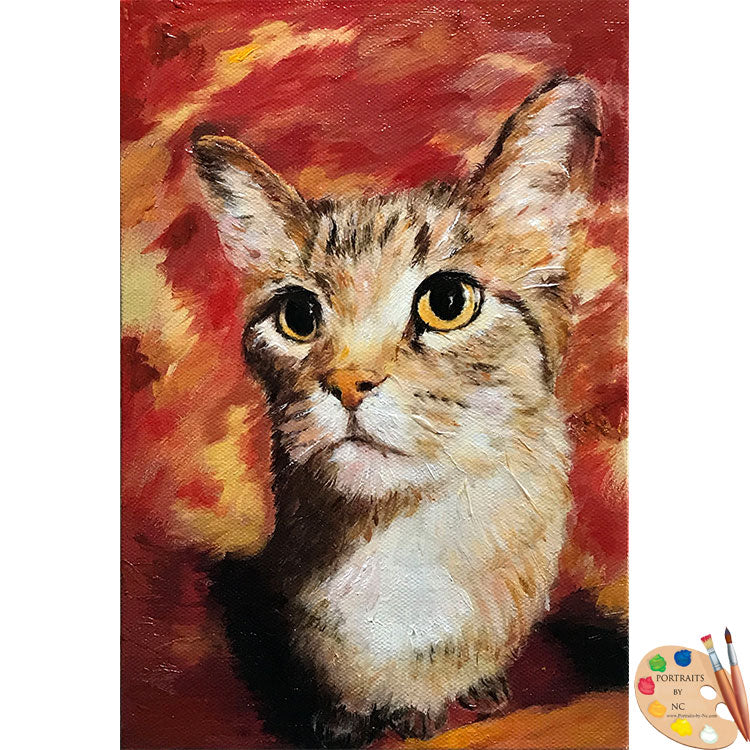 Cat Portrait in Oil - Portraits by NC