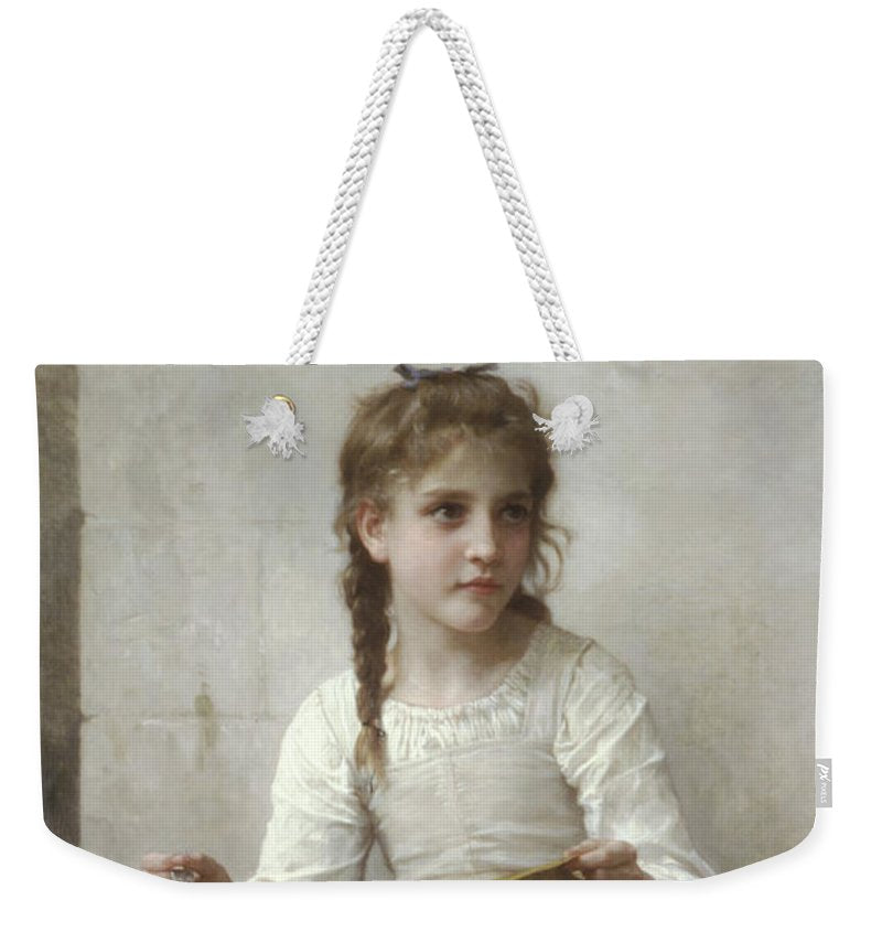 Sewing By Adolphe-William Bouguereau - Weekender Tote Bag