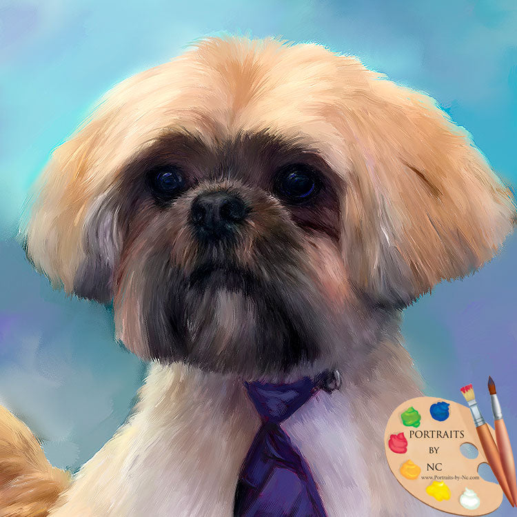 Shih Tzu Dog Pet Painting 629