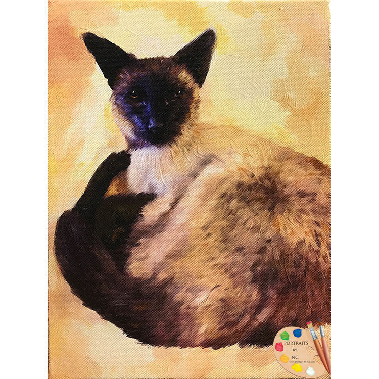 Siamese Cat Painting 516