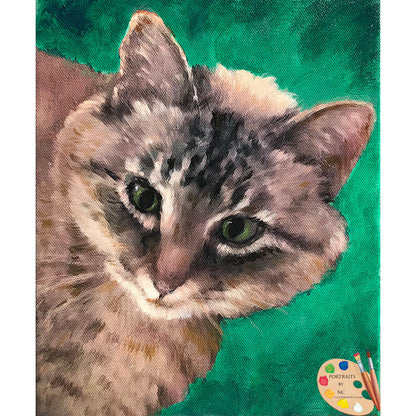 Tabby Cat Painting 503