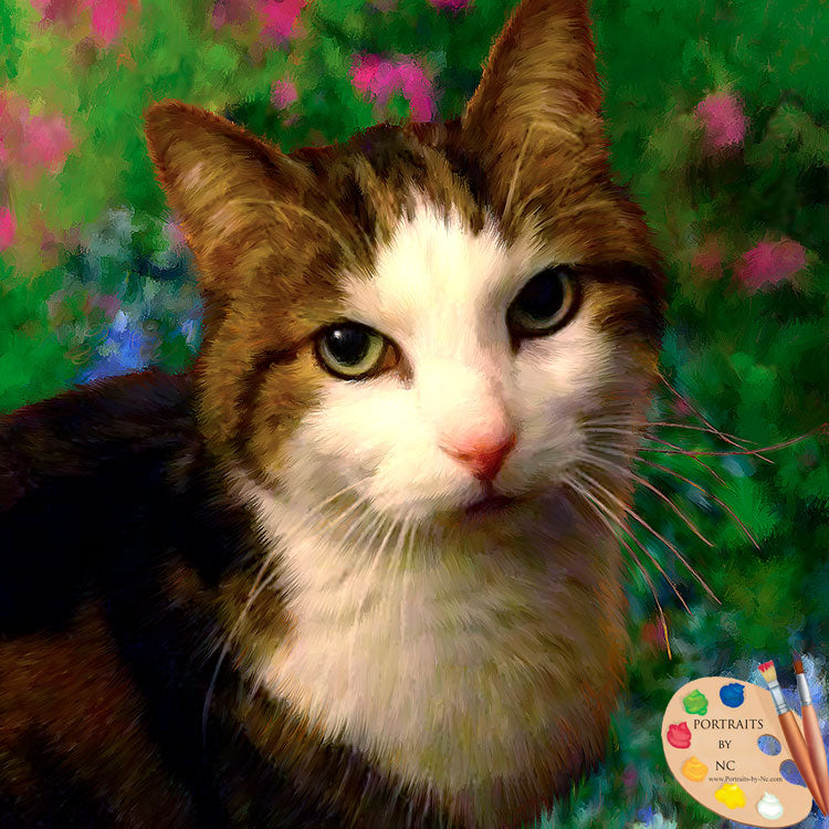 tabby cat painting 611