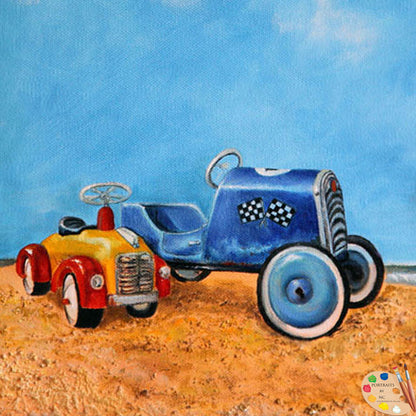 Beach Toy Painting Sand Dune Racers Print 158 - Portraits by NC