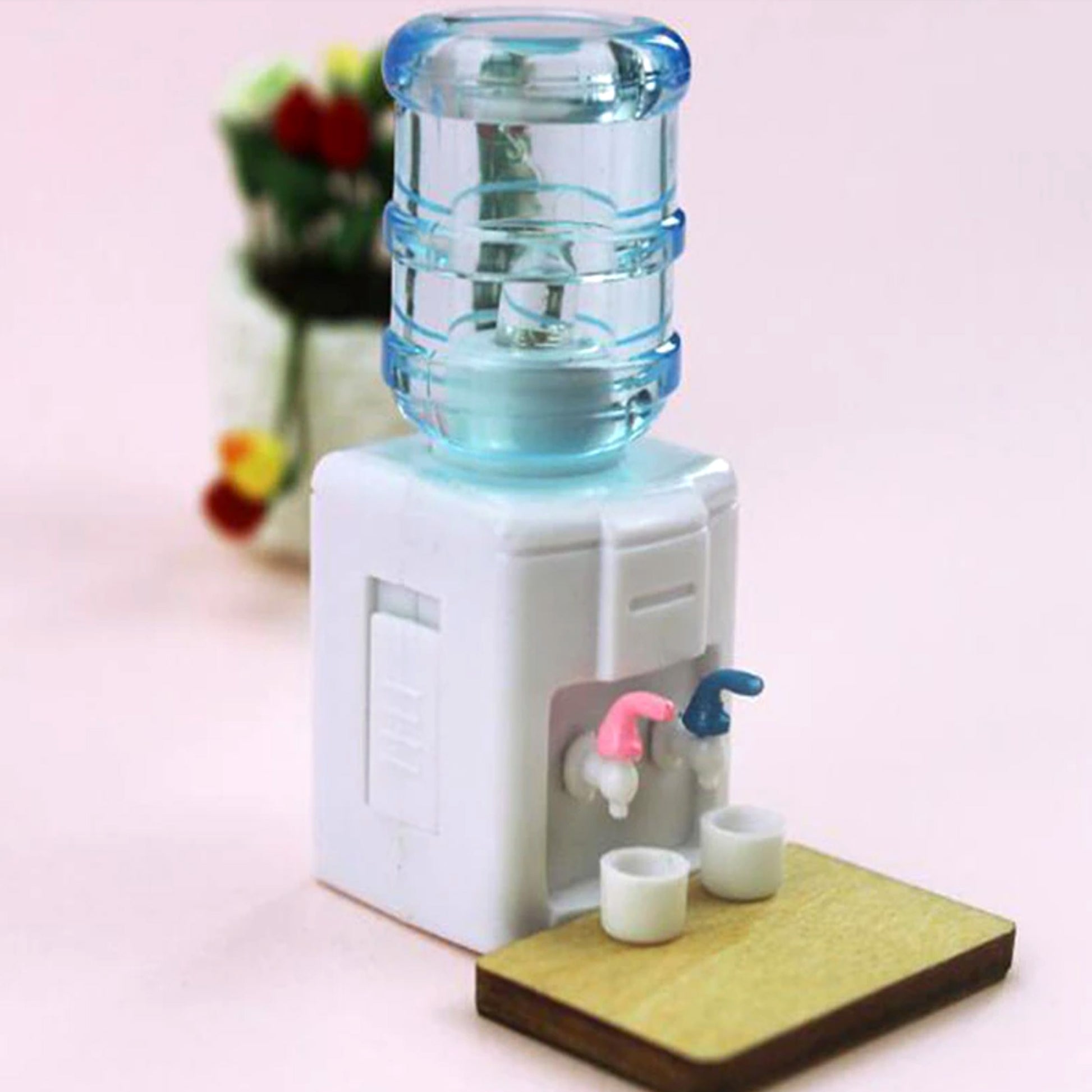 miniature dollhouse water cooler in situ