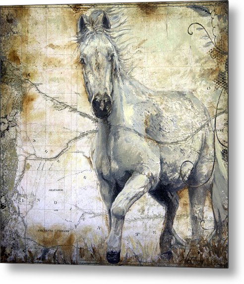 Whispers Across The Steppe Horse - Metal Print - Portraits by NC
