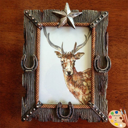 Wildlife Art - Young Buck Framed Painting