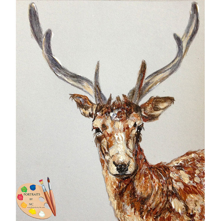 Wildlife Art - Young Buck gerahmte Malerei